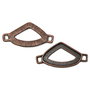 Conector, finisaj cupru antichizat, 38x19 mm (cod 6-29)