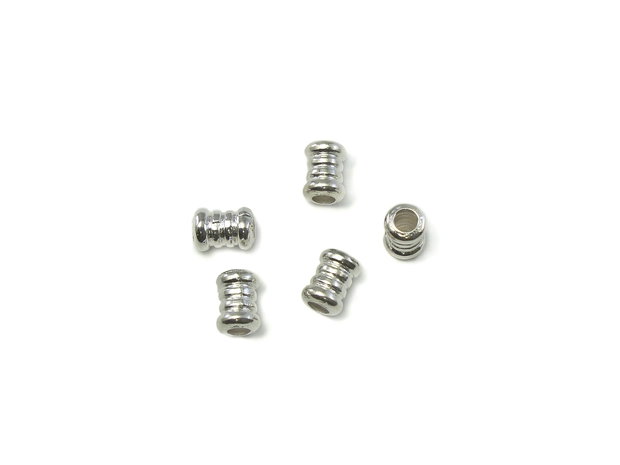 Distantier placat cu argint, tub 6,5x4,5 mm (cod 7-6)
