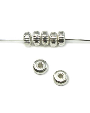 Distantier placate cu argint, rondele 4,5x2,5 mm (cod 7-8)