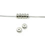Distantiere placate cu argint, rondele 4 mm - 5 buc (cod 7-10)