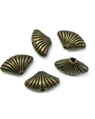 Distantier scoica, finisaj bronz, 13x7 mm (cod 7-50)