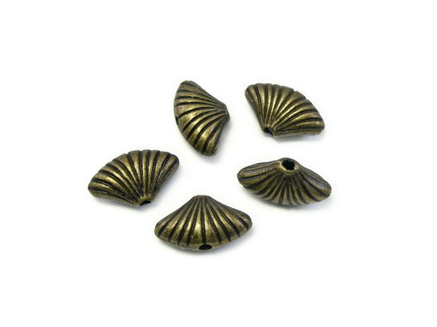 Distantier scoica, finisaj bronz, 13x7 mm (cod 7-50)