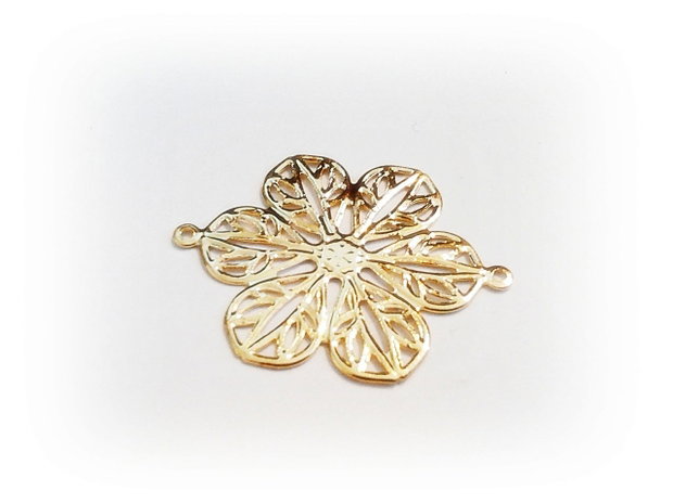 1b Link filigranat placat aur floare 26 x 22 mm