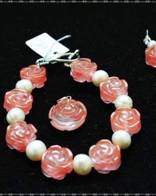 SET - CHERRY CUART SI PERLE DE CULTURA - VANDUT