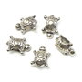Distantier broscuta testoasa, argintiu antichizat, 14x11x7 mm (cod 7-65)