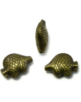 Distantier pestisor, finisaj bronz, 24x19x7 mm (cod 7-68)