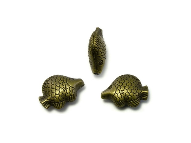 Distantier pestisor, finisaj bronz, 24x19x7 mm (cod 7-68)