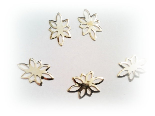 1b Link placat aur " floare '' 14 x 8 mm