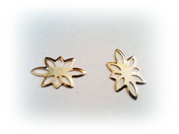 1b Link placat aur " floare '' 14 x 8 mm