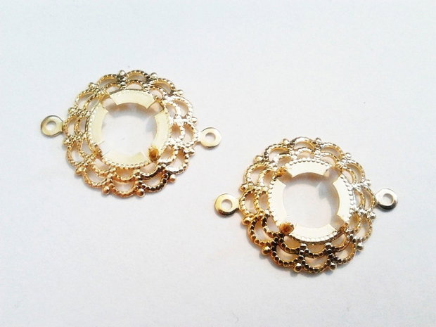 1b Link filigranat placat aur 18 mm
