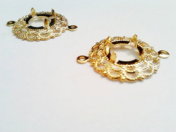 1b Link filigranat placat aur 18 mm