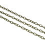 Lant otel, finisaj bronz, zale 5x3 mm (cod 16-4)