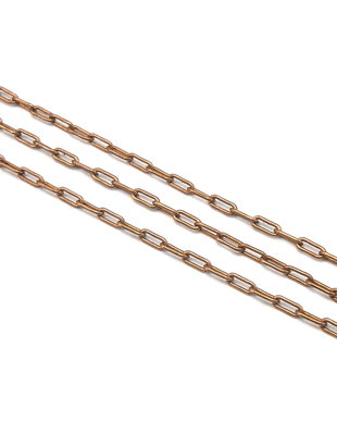 Lant alama, finisaj cupru, zale 5x2 mm (cod 16-9)