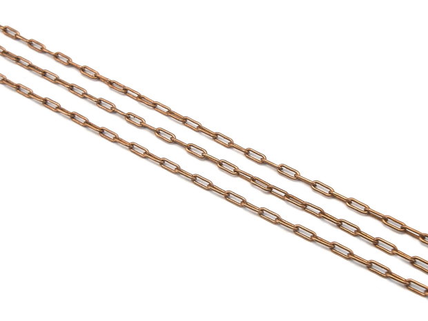 Lant alama, finisaj cupru, zale 5x2 mm (cod 16-9)