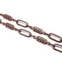 Lant finisaj cupru, zale 9x20 mm si 5x9mm, cu link-uri 7x25,5 mm (cod 16-10)