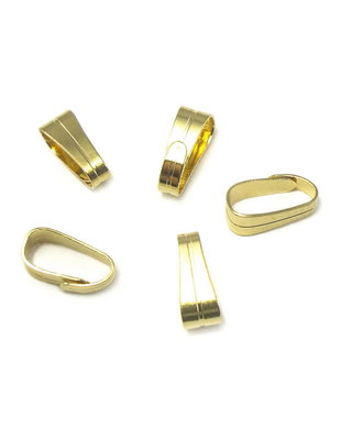 Agatatoare pandantiv placata cu aur, 7 mm - 5 buc (cod 10-2)