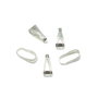Agatatoare pandantiv placata cu argint, 10 mm - 5 buc (cod 10-3)