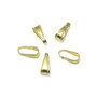 Agatatoare pandantiv placata cu aur, 10 mm - 5 buc (cod 10-4)