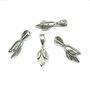 Agatatoare pandantiv frunza, placata cu argint antichizat, 23x8 mm (cod 10-8)