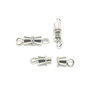 Inchizatoare tip butoias, finisaj argintiu, 8x4 mm (cod 13-1)