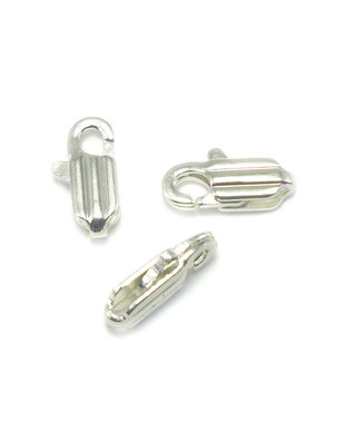 Inchizatoare tip carabina, placata cu argint, 10x4 mm (cod 13-2)