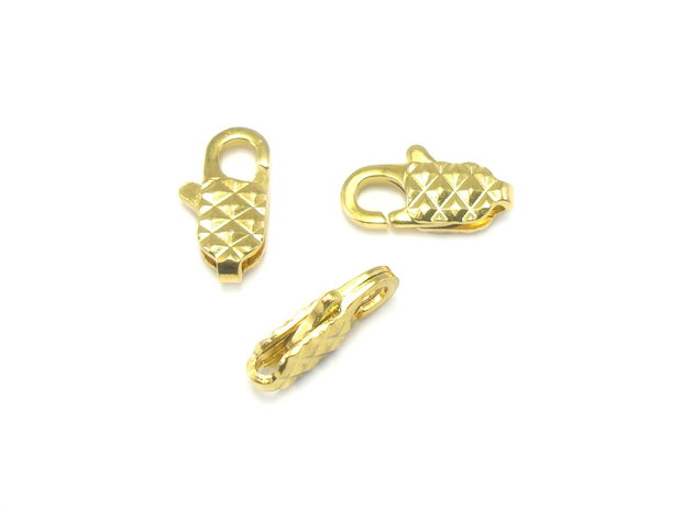 Inchizatoare tip carabina, placata cu aur, 11x5 mm (cod 13-5)