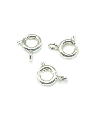 Inchizatoare tip springring, placata cu argint, 6 mm (cod 13-10)