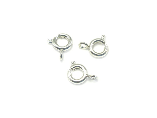 Inchizatoare tip springring, placata cu argint, 6 mm (cod 13-10)