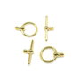 Inchizatoare tip toggle, placata cu aur, 17x12 mm + 19x7 mm (cod 13-12)