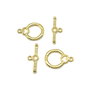 Inchizatoare tip toggle, placata cu aur, 18x13 mm + 20x7 (cod 13-14)