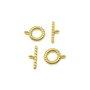 Inchizatoare tip toggle, placata cu aur, 19x11 mm + 15x6 mm (cod 13-15)