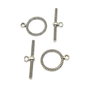 Inchizatoare tip toggle, argintiu antichizat, 20x16 mm + 27x8 mm (cod 13-21)