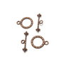 Inchizatoare tip toggle, finisaj cupru antichizat, 17x13 mm + 20x6 mm (cod 13-29)