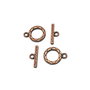 Inchizatoare tip toggle, finisaj cupru antichizat, 16x12 mm + 15x6 mm (cod 13-30)