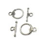 Inchizatoare tip toggle,  argintiu antichizat, 23x17 mm + 23x10 mm (cod 13-35)