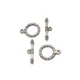 Inchizatoare tip toggle, argintiu antichizat, 16x13 mm + 19x6 mm (cod 13-38)