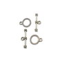Inchizatoare tip toggle, argintiu antichizat, 12x10 mm + 19x6 mm (cod 13-39)