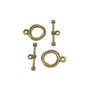 Inchizatoare tip toggle, finisaj bronz, 17x13 mm + 19x6 mm (cod 13-44)