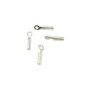 Capat snur placat cu argint, 4x1 mm – 2 buc (cod 12-4)