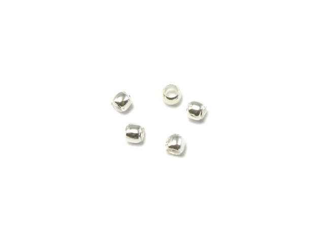 Crimp placat cu argint, 2x1,5 mm – 2 buc (cod 12-17)