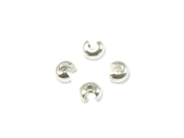 Acoperitor de crimp placat cu argint, 3 mm – 2 buc (cod 12-19)