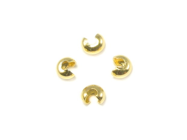 Acoperitor de crimp placat cu aur, 3 mm – 2 buc (cod 12-20)