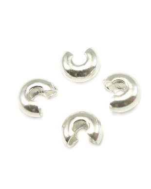 Acoperitor de crimp placat cu argint, 4 mm – 2 buc (cod 12-21)