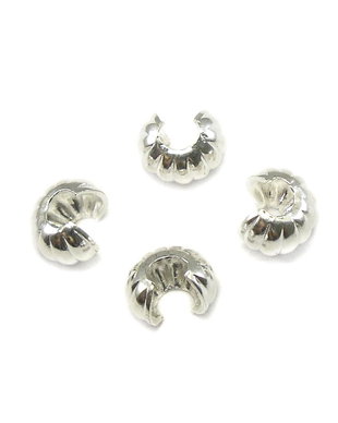 Acoperitor de crimp cu striatii, placat cu argint, 4 mm – 2 buc (cod 12-24)