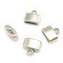 Capat snur, finisaj argintiu, 11x11x5 mm – 2 buc (cod 12-29)