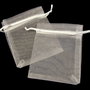 Saculeti organza albi, 8x10 cm (cod 18-3)