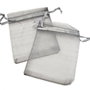 Saculeti organza gri, 8x10 cm (cod 18-7)