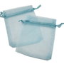 Saculeti organza bleu, 8x10 cm (cod 18-14)