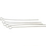 Ace cu bucla placate cu argint, 38 mm, grosime 0,5 mm – 10 buc (cod 14-4)