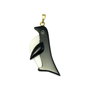 Pandantiv pinguin, howlit si onix, 35x17 mm (cod 11-1)